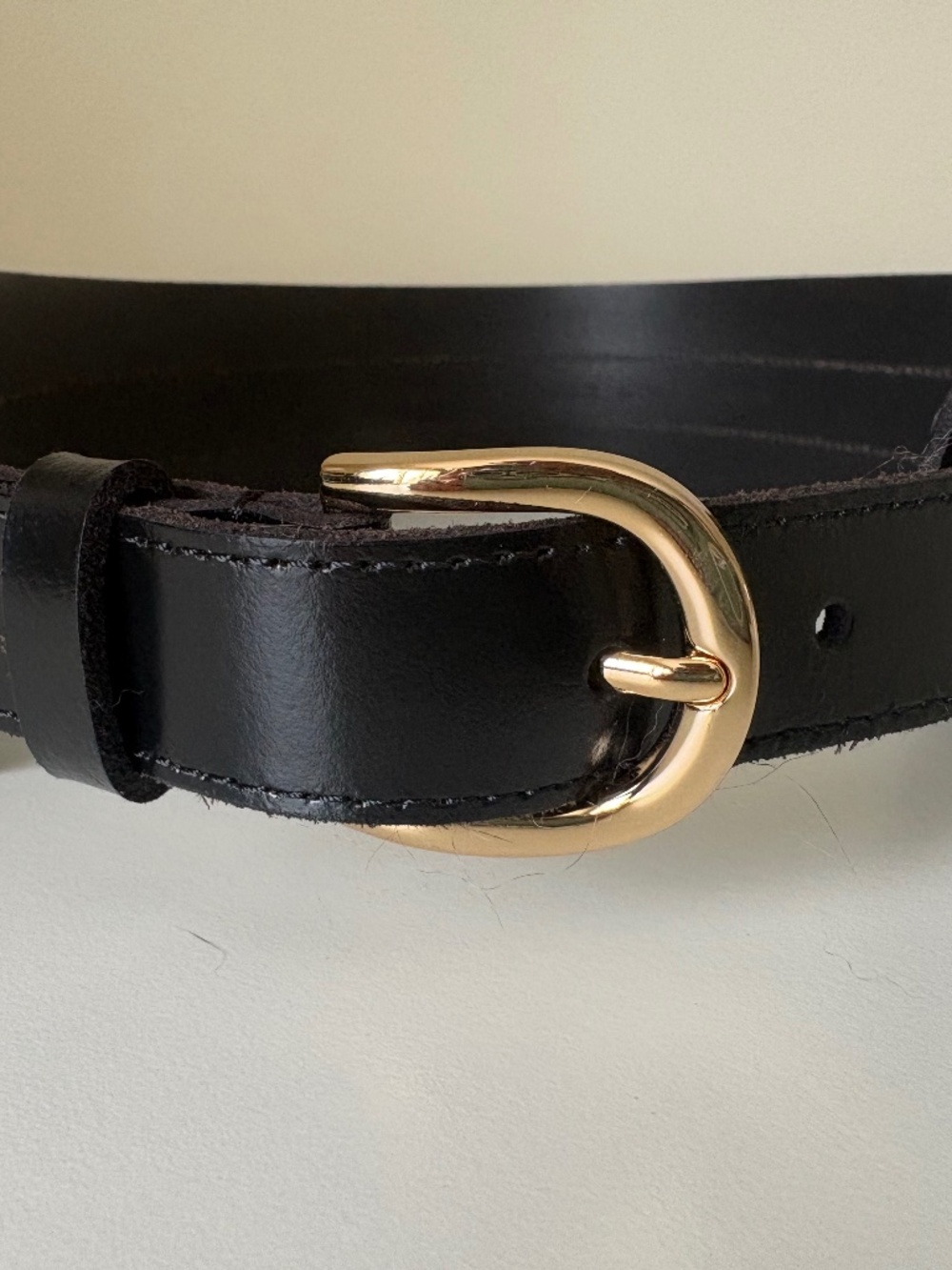 NWOT Black Leather Loft Obi belt XS/S